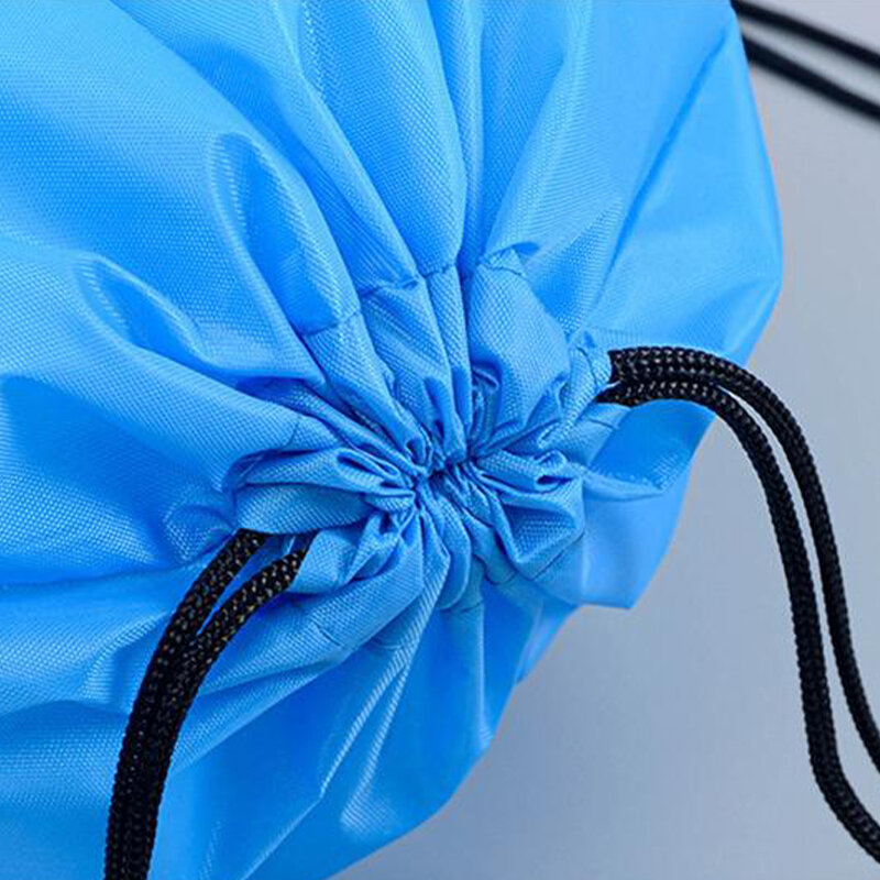 Kolorowy plecak ze sznurkiem jednolity kolor prosty wodoodporna torba sportowa dla Unisex