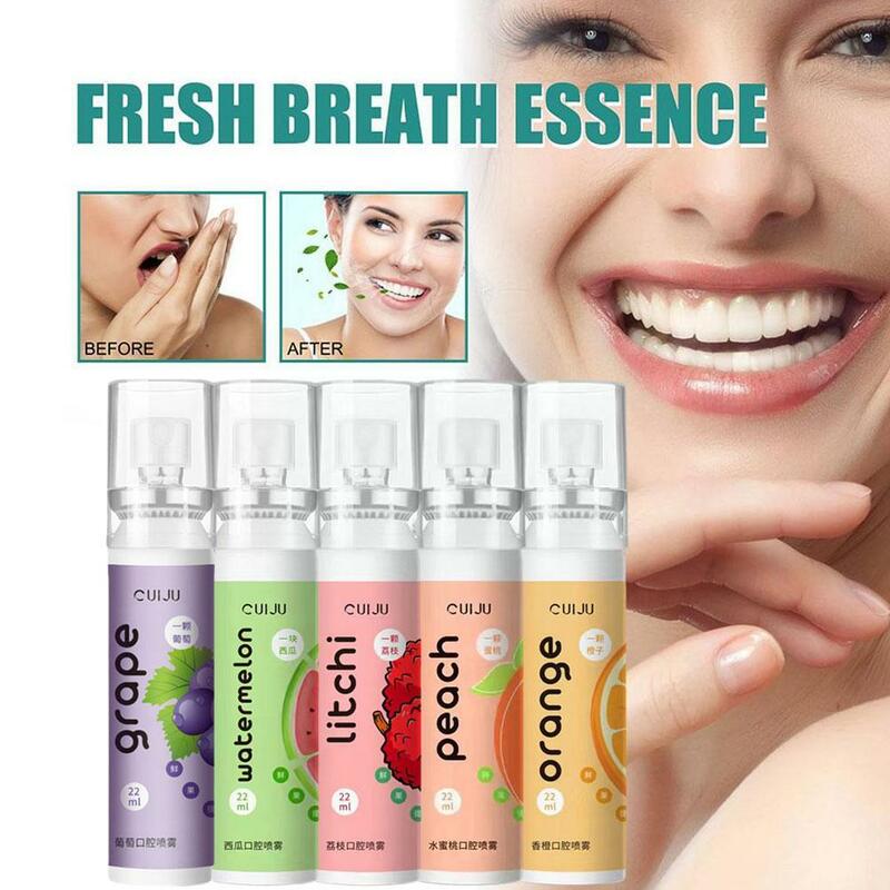 Fruity Breath Peach Mint Breath Freshener Spray Halitosis Freshener Refreshing Treatment Liquid Care Odor Spray 22ml Mouth Q4M1