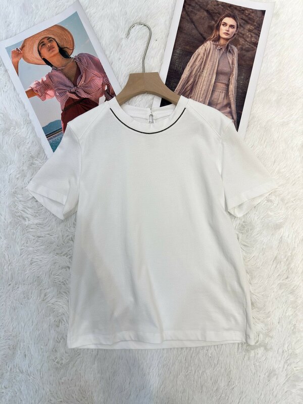 Camiseta informal de algodón puro de alta calidad para verano