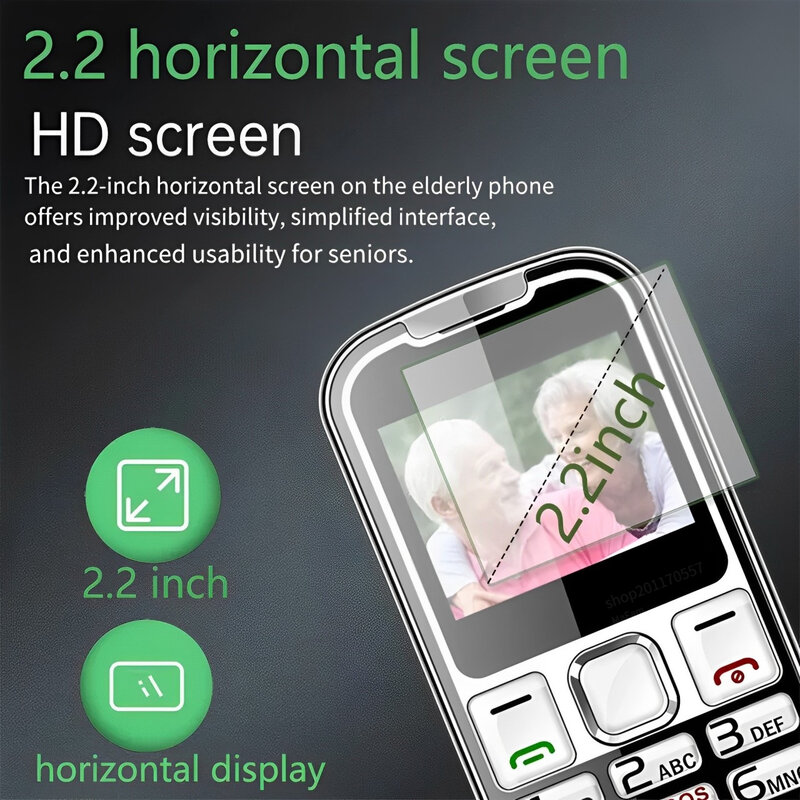 Téléphone portable Senior de petite taille, appel rapide, anti-rayures, grande fonction clé, utilisation facile, 2G, 101 barre de déverrouillage, grande batterie, prix bas