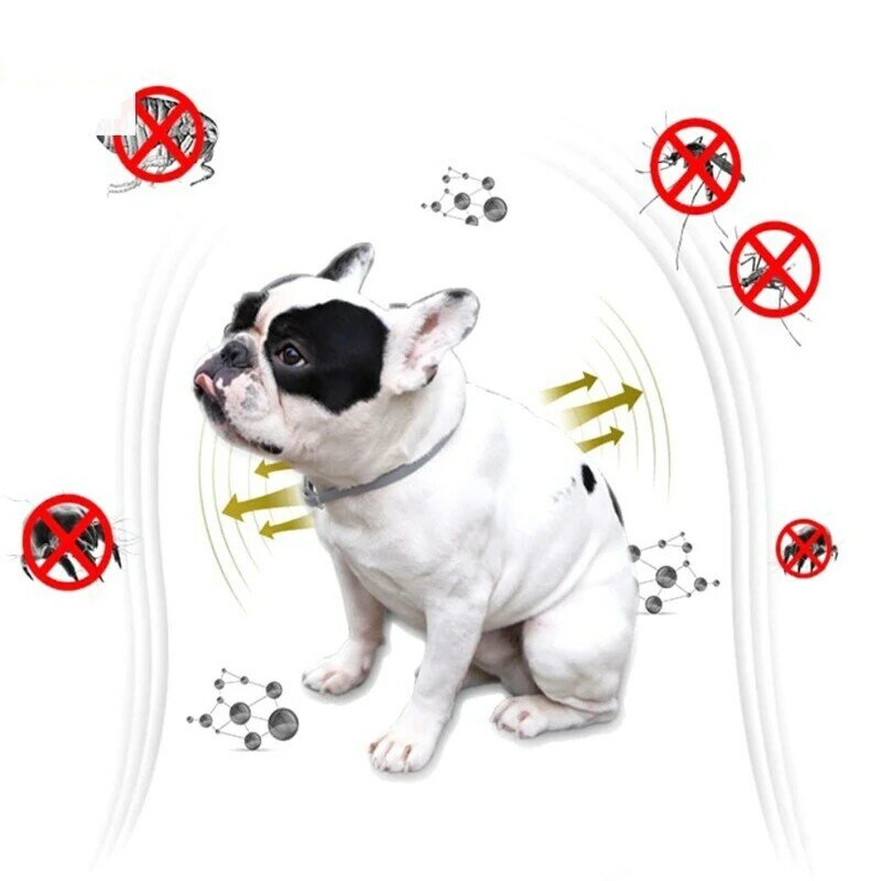 Collar antipulgas y garrapatas para mascotas, protección retráctil de 8 meses, accesorios para cachorros y gatos grandes
