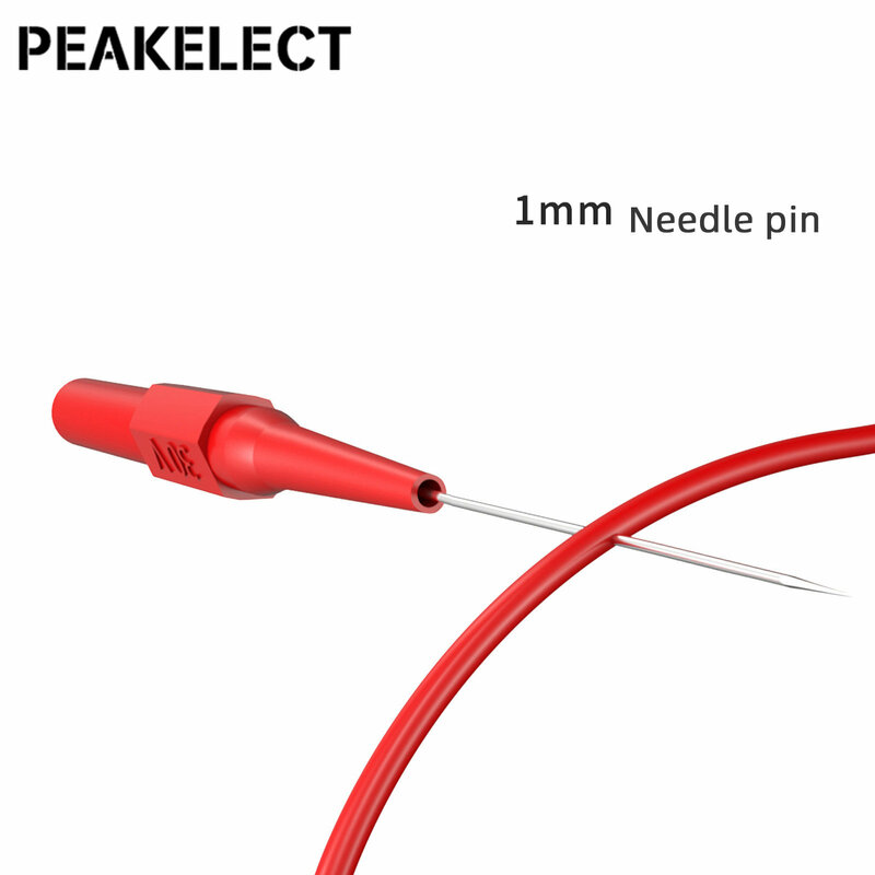 Peakelect P30009 + 10個絶縁ロングバックプローブピン非破壊検査プローブステンレスピアス穿刺プローブ4ミリメートルジャック