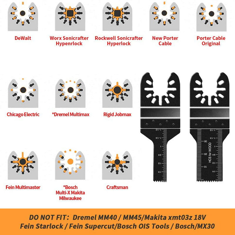 81Pcs Quick Change Oscillating Multi Tool Saw Blade For Fein Black&Decker Bosch Chicago Roybi Milwaukee Makita Craftsman Dewalt