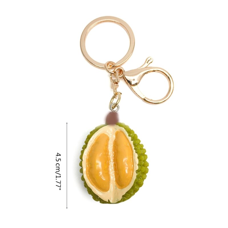 Elegancki breloczek owocami durianu Brelok symulacją duriana dla entuzjastów mody