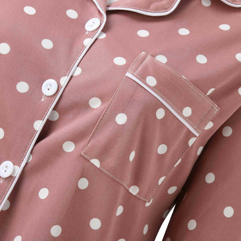 Lente Herfst Spot Pyjama Dierenprint Slaapkamer V-Hals Nachtkleding Vrouw 2 Stuks Grafische Lange Mouw Kawaii Pyjama Sets