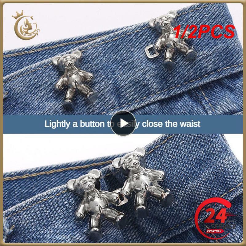 1/2pcs tragen abnehmbare Metall knöpfe Schnapp verschluss Hosen stift einziehbarer Knopf nähen freie Schnallen Jeans perfekte Passform reduzieren