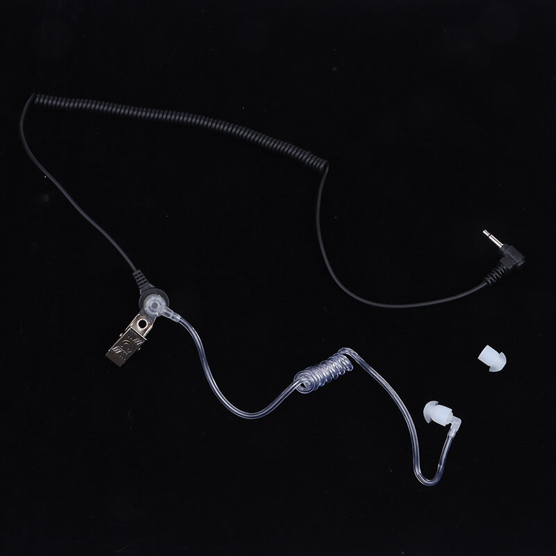 Écouteurs droits 3.5mm, oreillettes à tube acoustique flexible et transparent pour walperforé