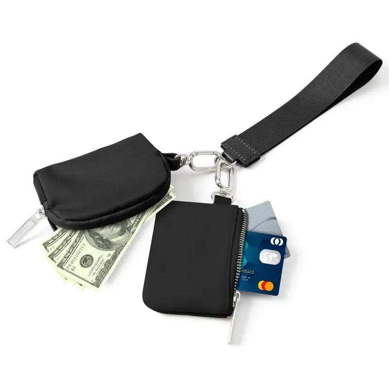 2024 neue Mini-Reiß verschluss um Armband Brieftasche für Frauen Doppel beutel Armband tragbare Armband Tasche Münz pock