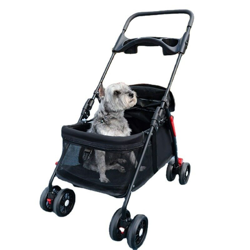 Легкая коляска для маленьких собак, тележка для домашних животных, уличная тележка для собак с колесами, тележки для кошек, оборудование для переноски домашних животных