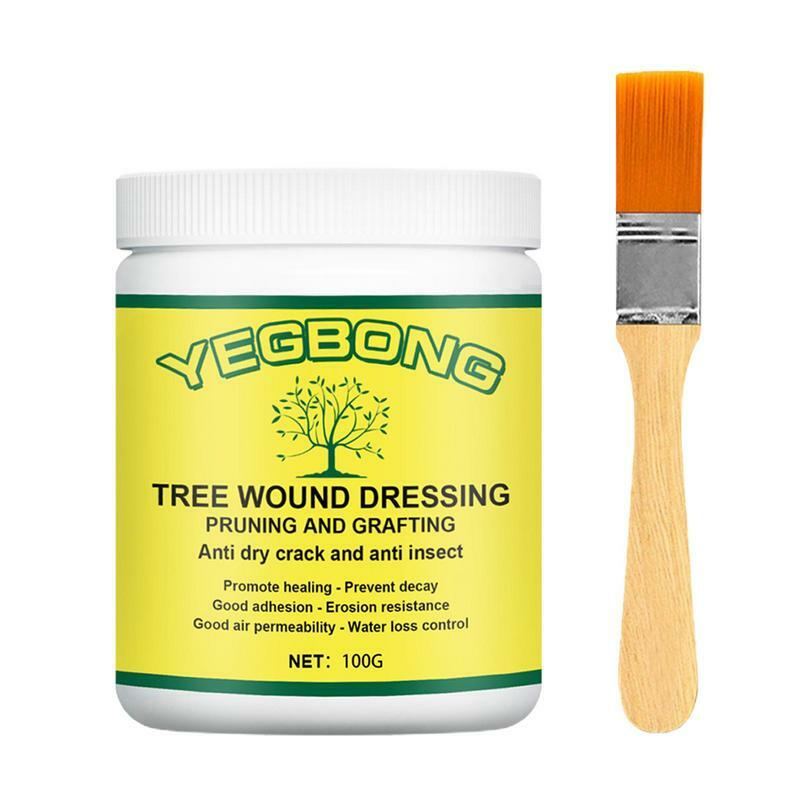 Паста для прививки деревьев, инструмент для обрезки ран и бонсай, средство для подрезки растений, с кисточкой, для бонсая