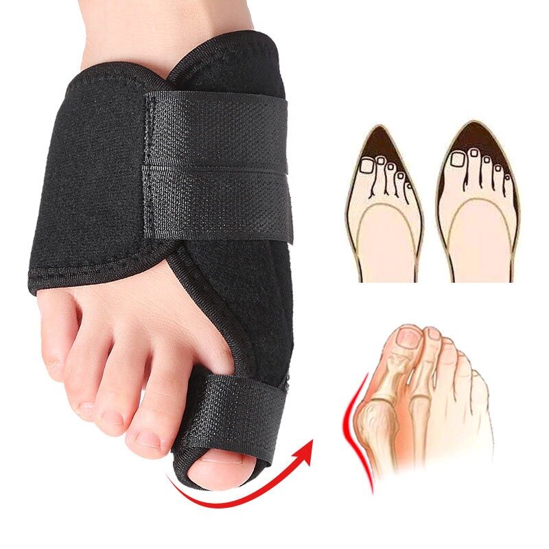Toe Separator com alça ajustável, Bunion Relief Corrector, Pain Relief Support, Big Toes Straightener, Hammer Brace, 2pcs