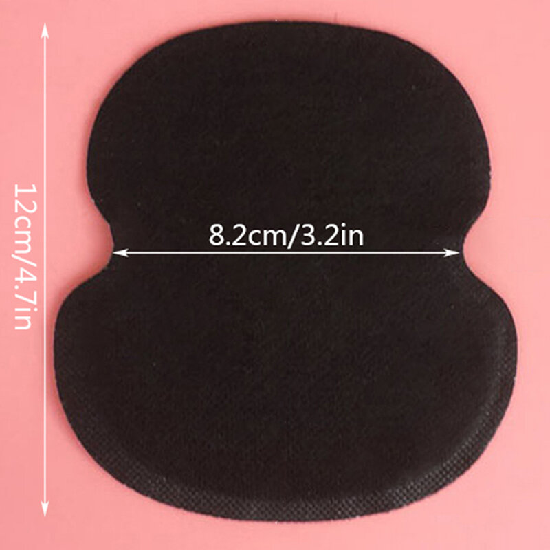 Almohadilla absorbente desechable para axilas, protección antitranspirante contra el sudor, desodorante, color negro, 20 piezas