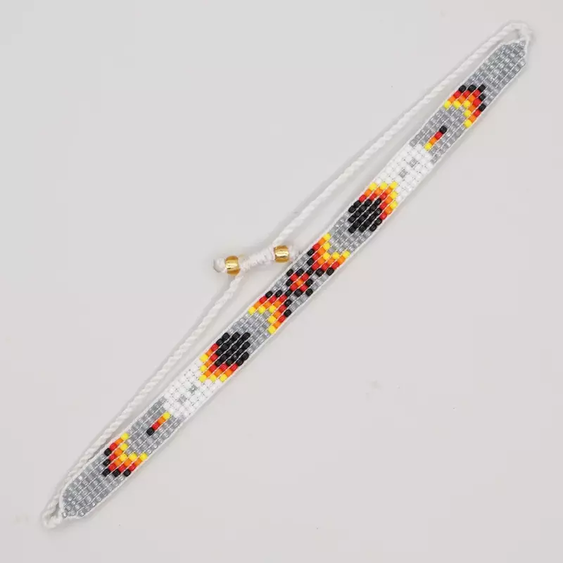 Браслет ручной работы с бусинами, модный простой Регулируемый градиентный универсальный браслет в богемном стиле унисекс с рисовым шариком