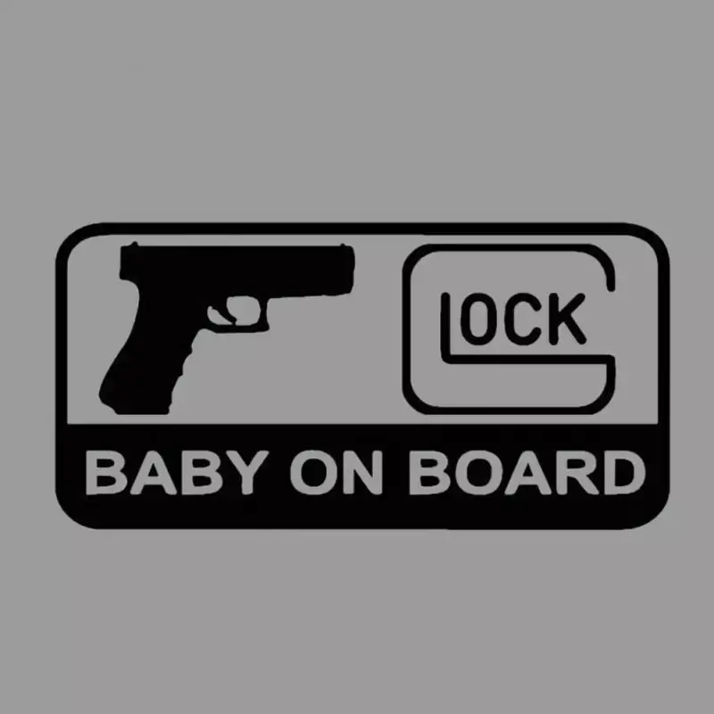 Glock Baby Aan Boord Decoratieve Accessoires Creatieve Zonnebrandcrème Waterdicht Pvc, 16Cm * 8Cm