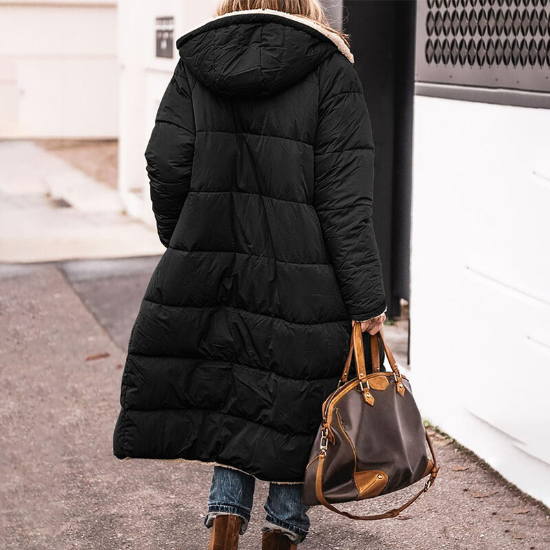 Kurtka odzieżowa z długim rękawem bez Strech płaszcz wyściełana kurtka Parka poliestrowa jednolity kolor damski