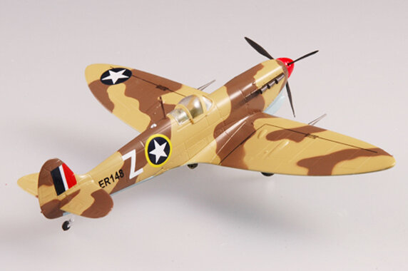 Easymodel-Spitfire Fighter UStains 2 Squadron 37219, assemblé, fini, leges militaires, collection de modèles en plastique ou cadeau, 1/72, 1943