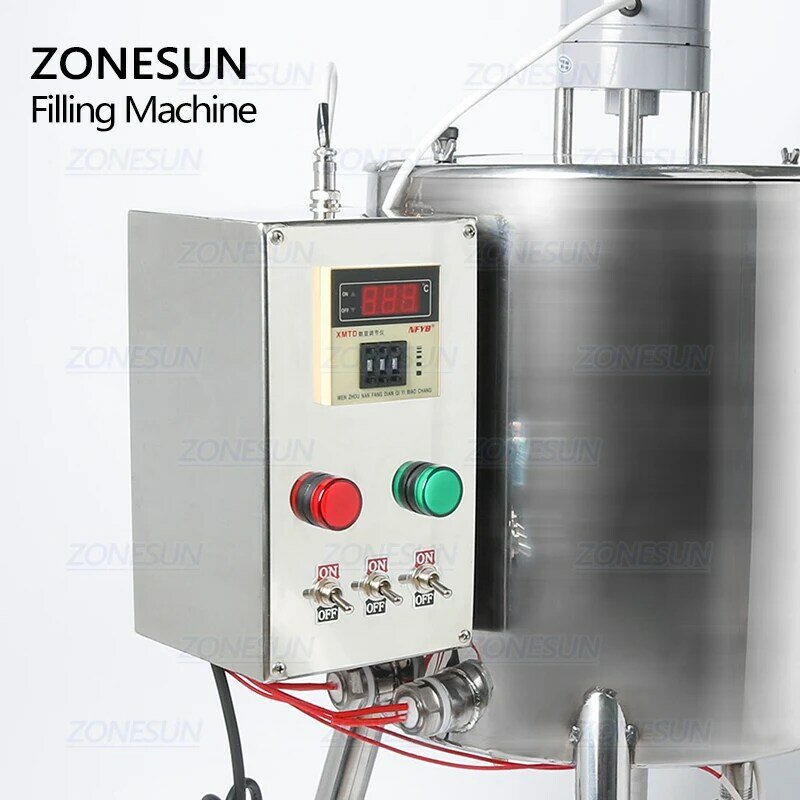 ZONESUN mesin pengisi pengaduk pemanas, ZS-GTL15L kuantitatif 15L mesin pengisi sabun tangan