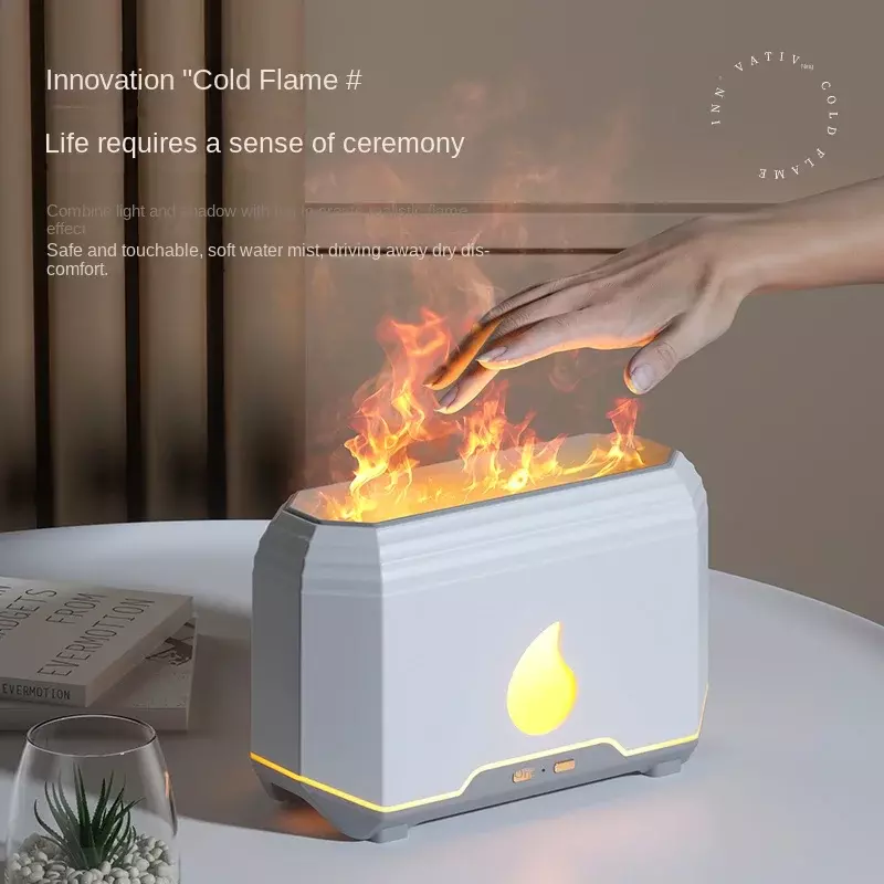 Kreatywna symulacja płomieniowej maszyny do kadzideł z siedmioma latarniami zapachowymi ultradźwiękowy nawilżacz do rozpylania płomień domowy