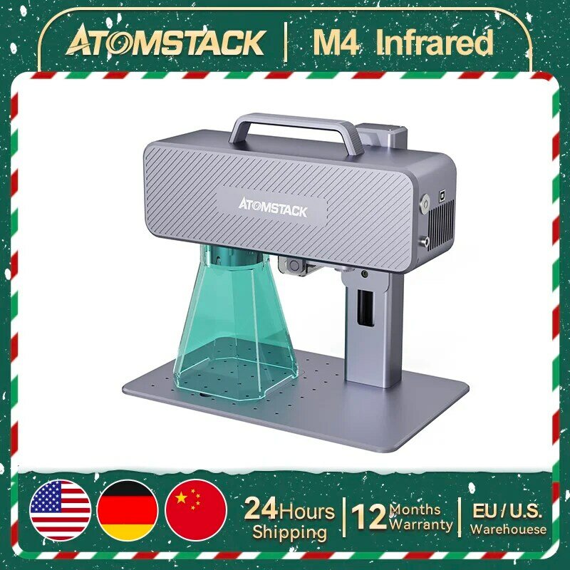 Atomstack M4 1064nm Infrarood Markering Machine 2-In-1 Hoge Precisie Desktop Handheld Metalen Graveur 12 M/s Snelle Snelheid Diy Printer
