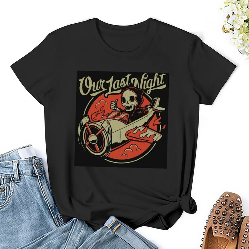 Camiseta de "our last night" para mujer y niña, camisa de manga corta con estampado de animales, ropa de verano