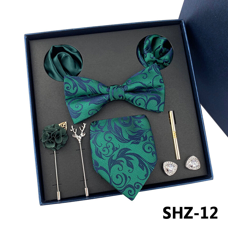 Новинка, мужской галстук-бабочка, карманный шарф, нагрудная игла, мужские деловые манжеты, деловые, деловые, для выпускного