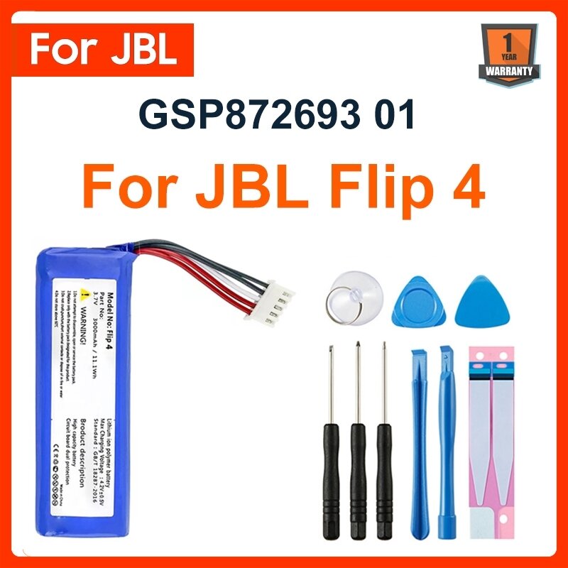 Batteria di ricambio originale GSP872693 01 3000mAh per batterie JBL Flip 4 Flip 4 Special Edition