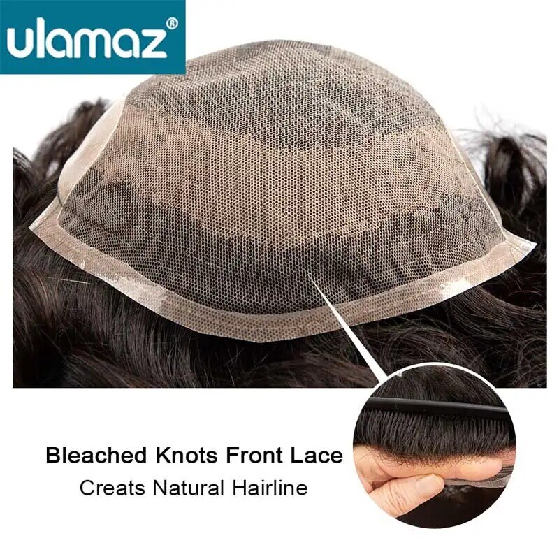 Традиционная система волос, парик для мужчин, мужской протез волос на французском шнурке, индийские человеческие волосы, мужские натуральные волосы