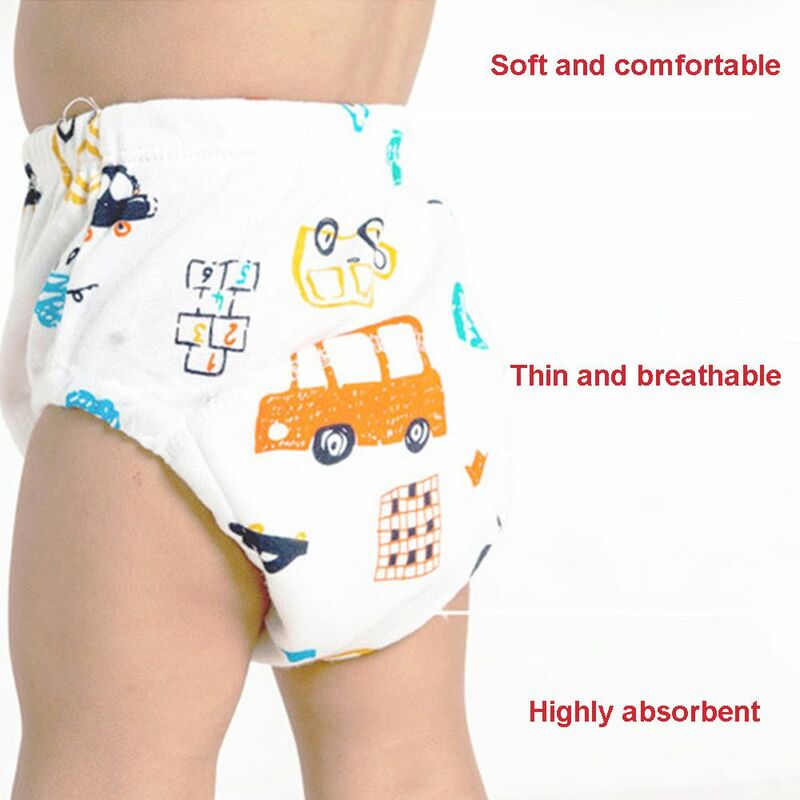 Reusable Cartoon Design Nappy Changing Children Underwear Training Pants Cloth Diapers Baby Diapers Infants Nappies