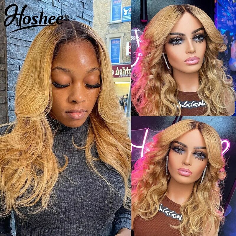 Ombre Brown Body Wave Lace Front Wig Human Hair 13x4 Lace Frontal Wigs For Women Brazilian Remy Hair Colored Lace Wigs
