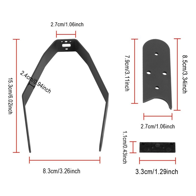Guardabarros trasero para patinete eléctrico Xiaomi M365 1S Pro2, guardabarros de luz trasera de freno con Soporte Reforzado