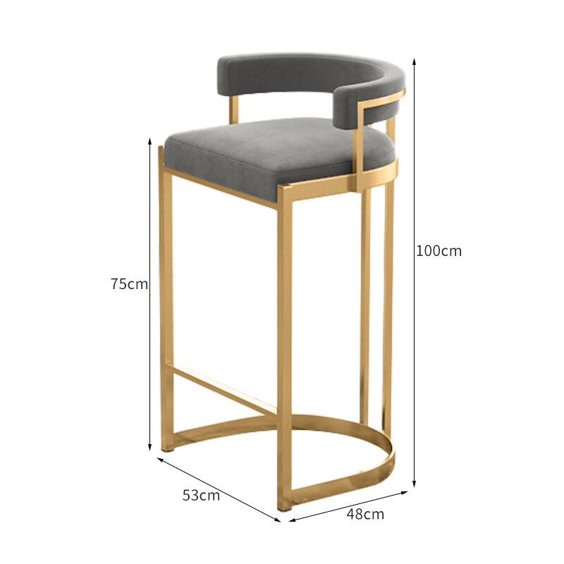 Industrielle Luxus Bar Stühle moderne Designer Empfang versand kostenfrei Wohnzimmer Bar Stühle Leder Fuß Tabourets Möbel