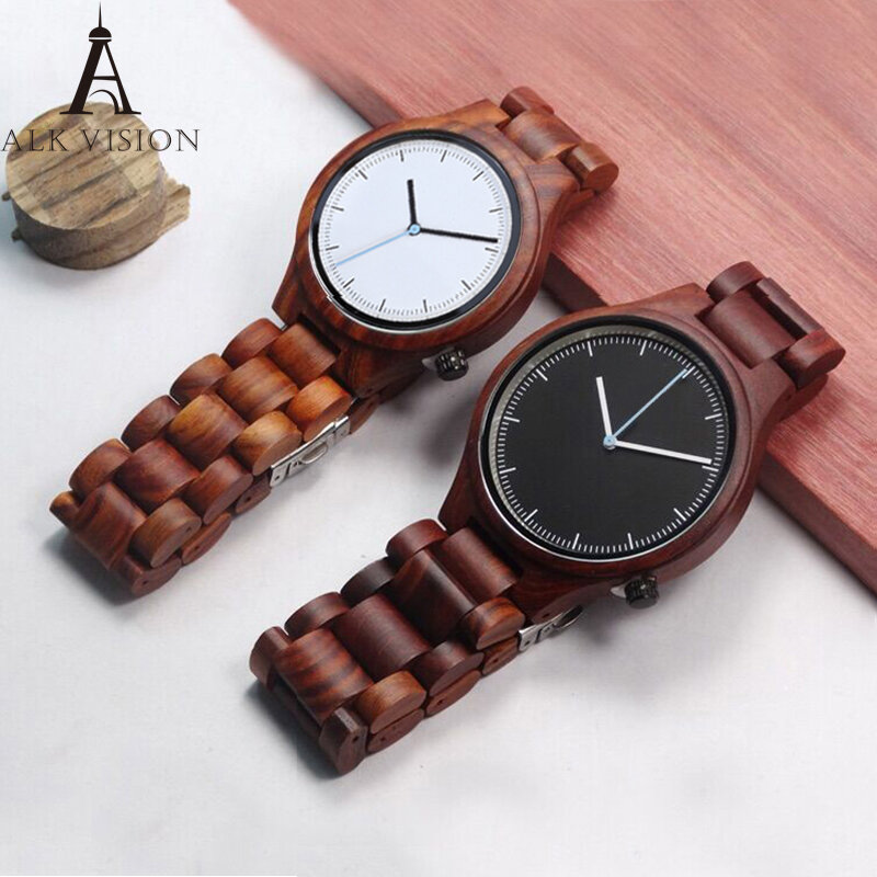 ALK Vision парные деревянные часы, женские модные кварцевые деревянные часы, повседневные часы для влюбленных, деревянные часы для женщин и мужчин, лучший бренд, роскошные часы