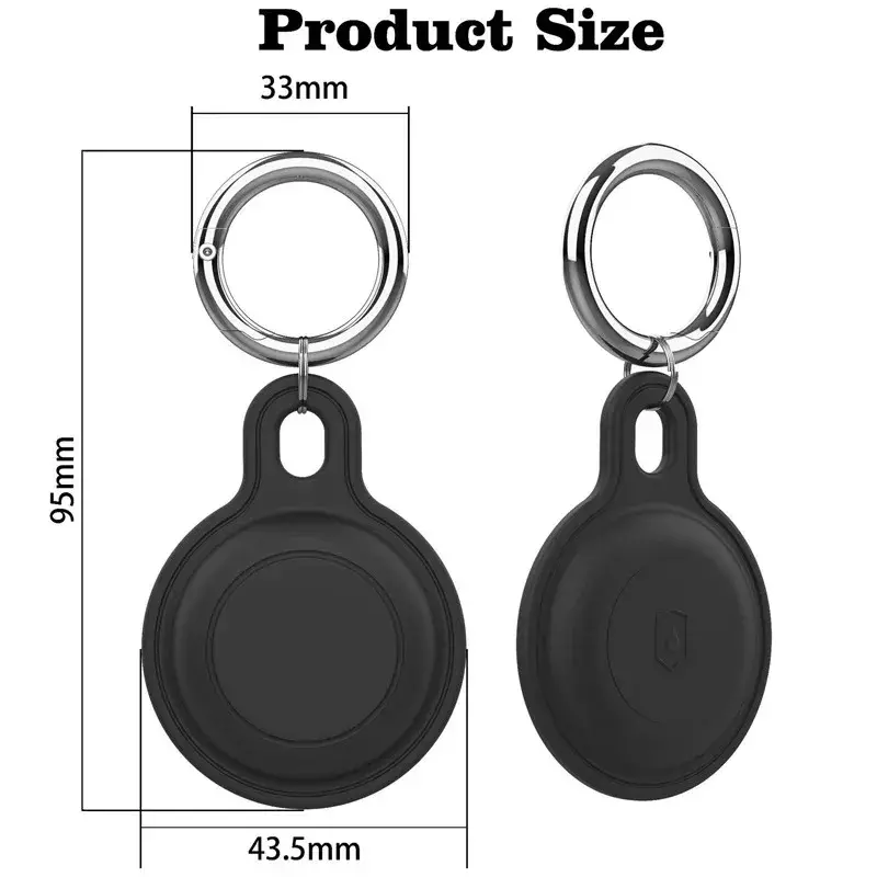 Silicon Keychain for Apple Airtags Case Protective Cover 360° Waterproof  Airtag Holder Tracker Accessories AirTag Case Key Ring