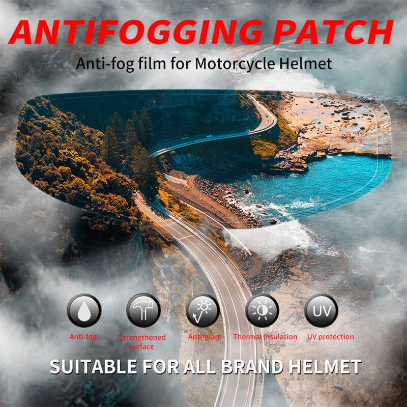 Universal Moto เลนส์ Antifog สำหรับหมวกนิรภัยรถจักรยานยนต์ Anti Fogging สติกเกอร์ Casco รถจักรยานยนต์อุปกรณ์ตกแต่ง