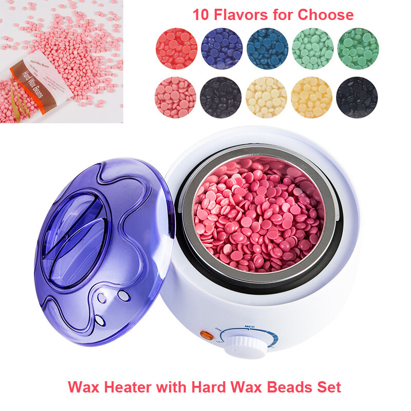 Hair Removal Wax Machine Pot Heater Wax Beans Waxing Pellet Beads Set Kit Wax-melt Heater Bikini Depilatory Epilator No Strip