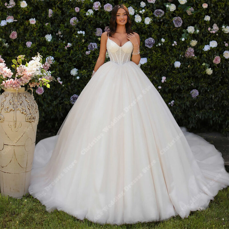 Женское свадебное платье без рукавов, с V-образным вырезом