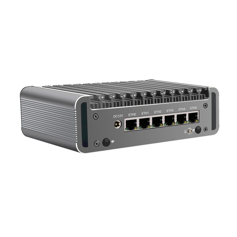 HUNSN-dispositivo Micro Firewall RJ17a, Mini PC,Intel I5 1135G7/ I7 1165G7, VPN,Router PC,AES-NI, 6xintel 2.5GbE, I226-V LAN,COM,HD