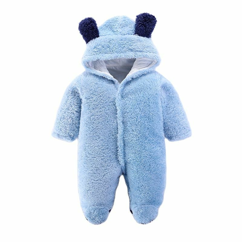 New Baby Winter Rompers Newborn Cotton Jumpsuit Thick Baby Girls Boys hooded Warm Jumpsuit Autumn Infant Wear Kid Climb Clothe