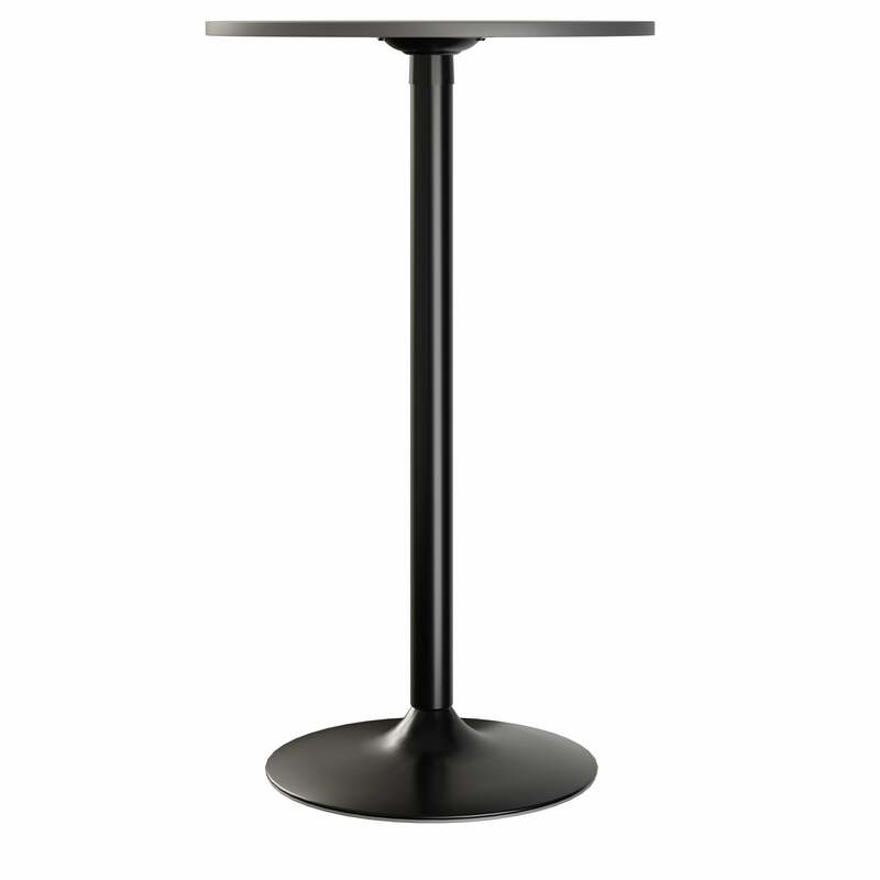 Slate Gray Finish Pub Bistro Bar Table Round Cocktail Table Kitchen Dining Table
