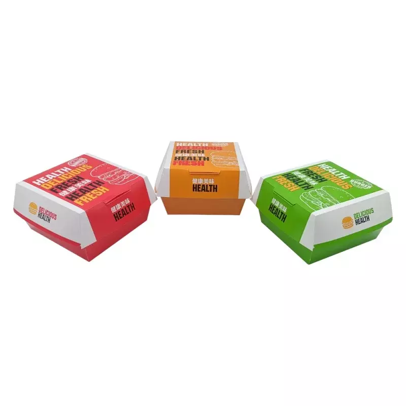 Prodotto personalizzato personalizzato biodegradabile ciambella pasticceria torta imballaggio contenitore per alimenti eco friendly burger box