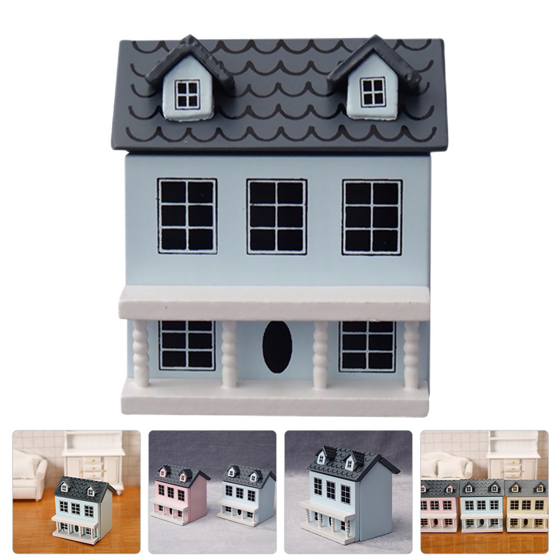 Mini Móveis Miniatura de Madeira Modelo, Ornamento, Villa Adorável, Casa, Cena, Layout, Adorno, Brinquedo, Ornamento