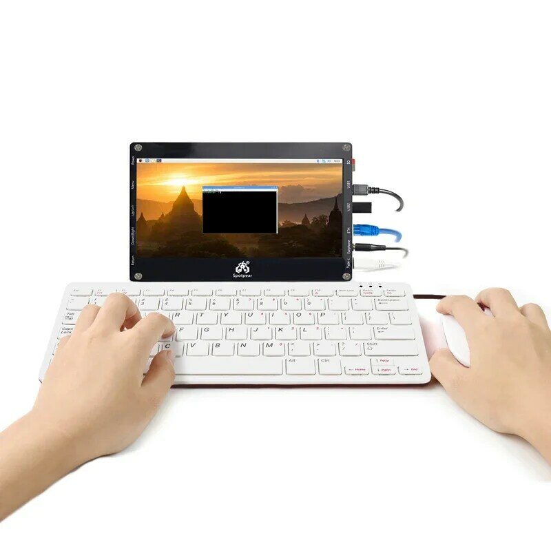 Personalizado LCD Touch Screen Display, Raspberry Pi Zero, DIY Tablet, Computador, RJ45, HUB, 2W, 7"