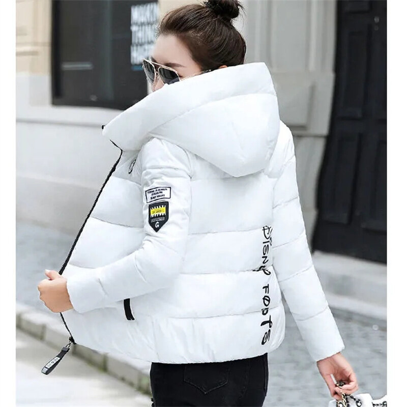 2024 Winter Women Jacket Coats Parkas Female Down Cotton Hooded Overcoat Thick Warm Jackets Windproof Casual Student Coat