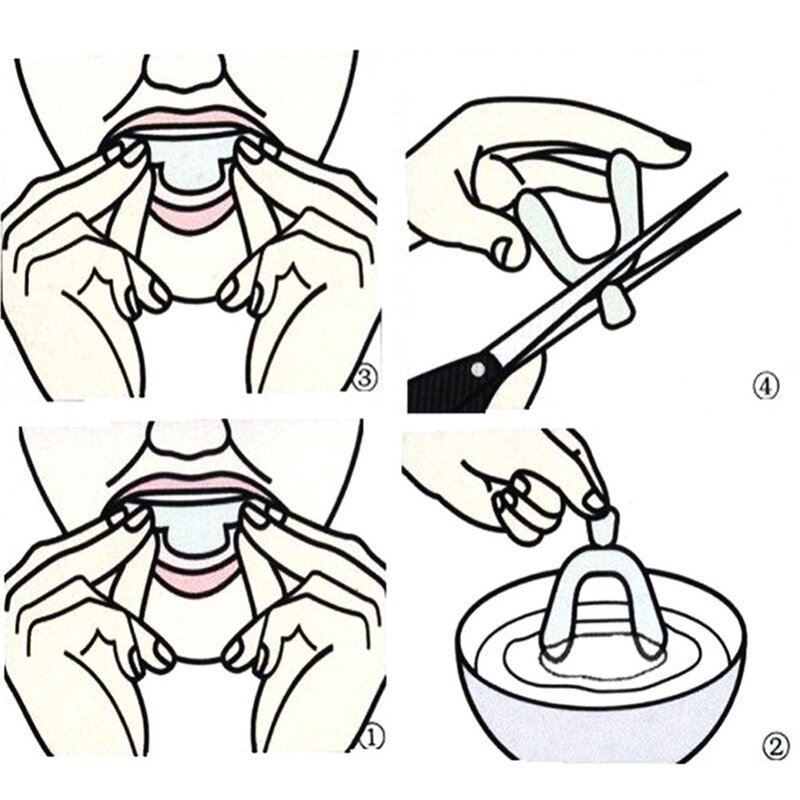 2/4 stücke Silikon kiefer ortho pä dische Zahnspangen Zahnzahn aufhellung Zahnspangen Bleich forms chale benutzer definierte formbare Thermo form Zahn korrektor