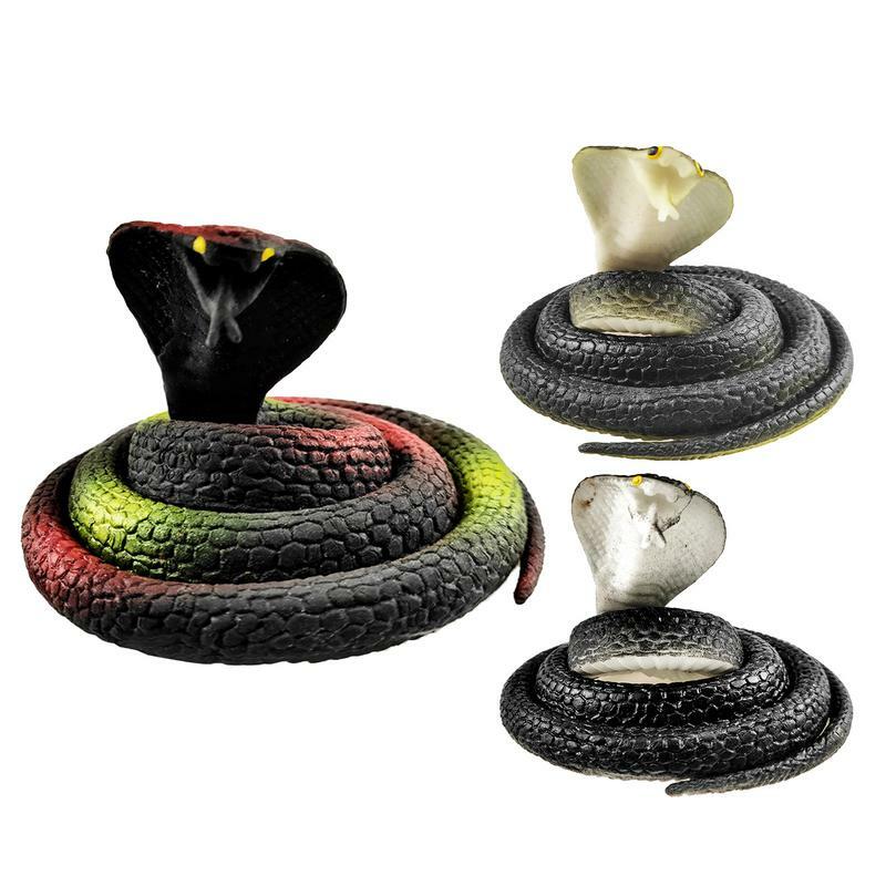 Имитация змеи игрушка 2 шт. фигурки змеи реалистичный реквизит для Хэллоуина искусственные резиновые змеи для розыгрышей игрушка для розыгрыша
