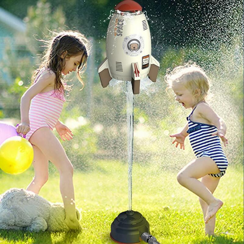 Lançador de foguetes para crianças, aspersão de água ao ar livre, diversão no jardim, spray de água gramado, verão