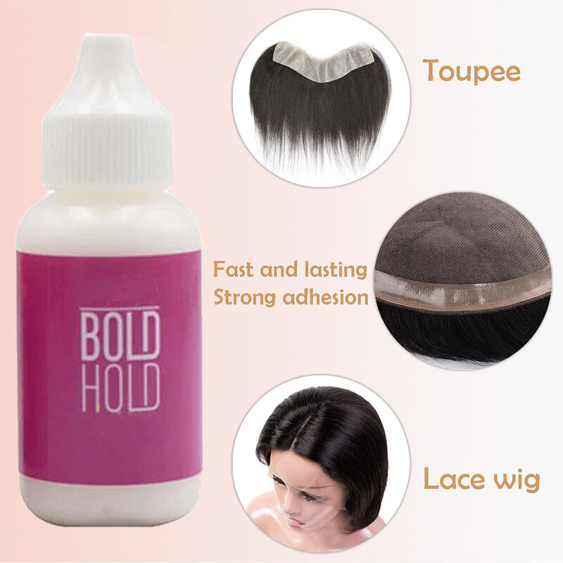 colle a perruque Peruca Cola Impermeável Front Lace Wig Cola Private Label Strong Hold Lace Glue Wig Acessórios para Frontal Encerramento Toupee 38ml