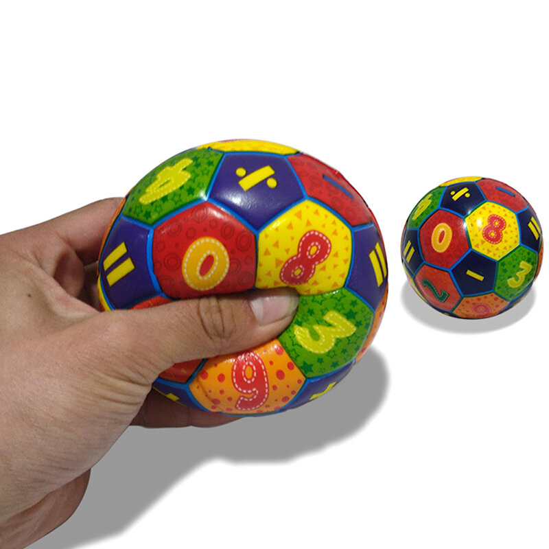 1PC 6.3CM palla elastica morbida solida per giocattoli da calcio digitali di decompressione per l'educazione della prima infanzia dei bambini