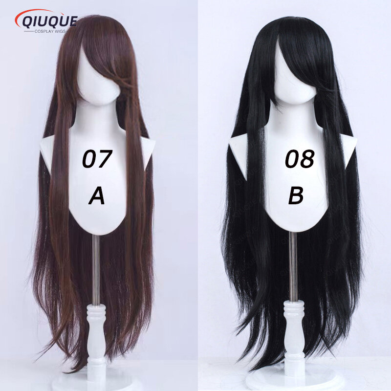 Omopinenet-peluca larga y recta de 100cm, pelo sintético resistente al calor, Color sólido, Compatible con Anime, Universal