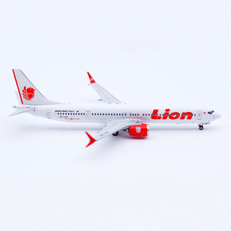 Lion Air Boeing B737 Max 9 Diecast Aircraft Jet Model PK-LRF, Alloy Collectible Plane Presente, 89010, NG Modelo 1:400